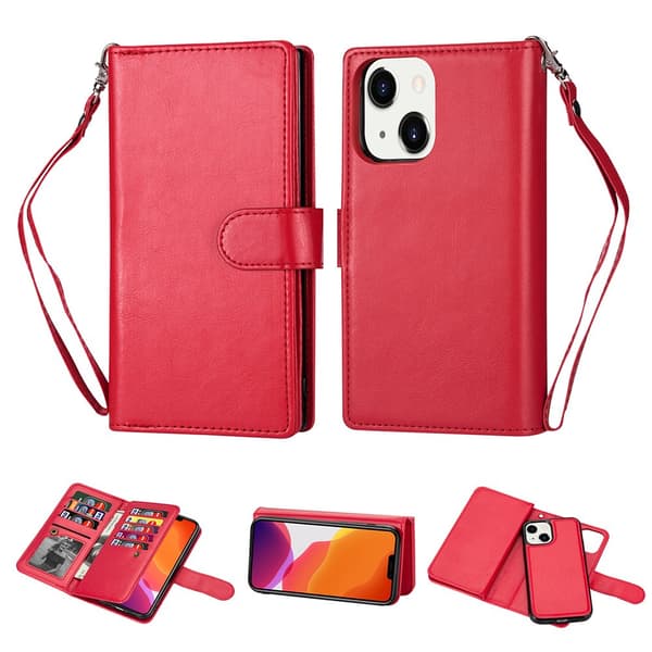 Leman Robust Elegant 9-Kort Plånboksfodral kompatibelt med iPhone 13