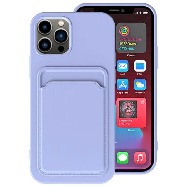 iPhone 13  robust silikonskal med kortfack.