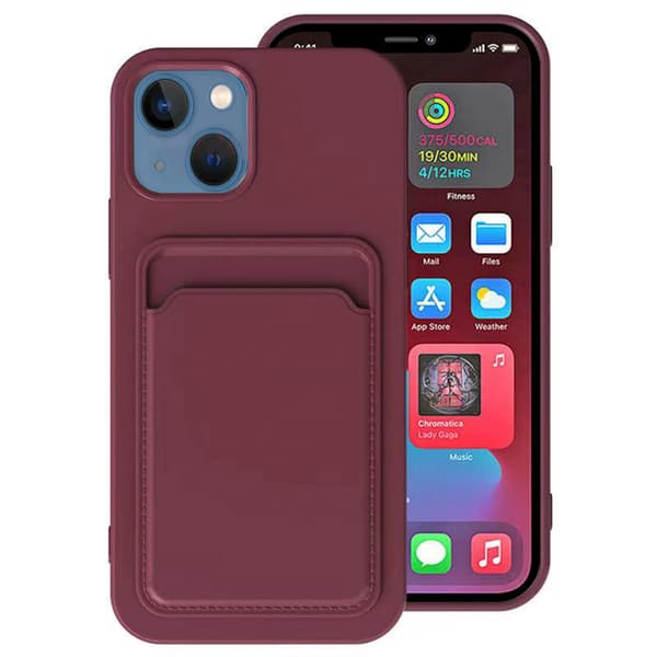 Silikonskal med Kortfack iPhone 15
