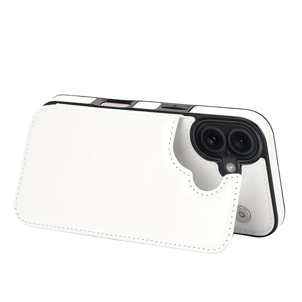 iPhone 17 Skal med Kortfack  Läderlook & Smart Magnetlåsning