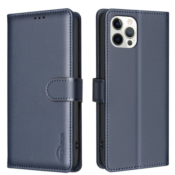 Plånboksfodral med RFID-blockering kompatibel med iPhone 16 Pro Max