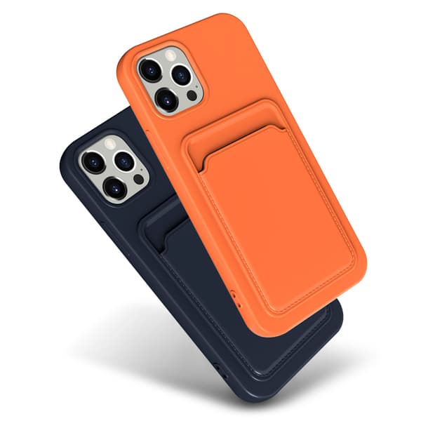 iPhone 13  robust silikonskal med kortfack.
