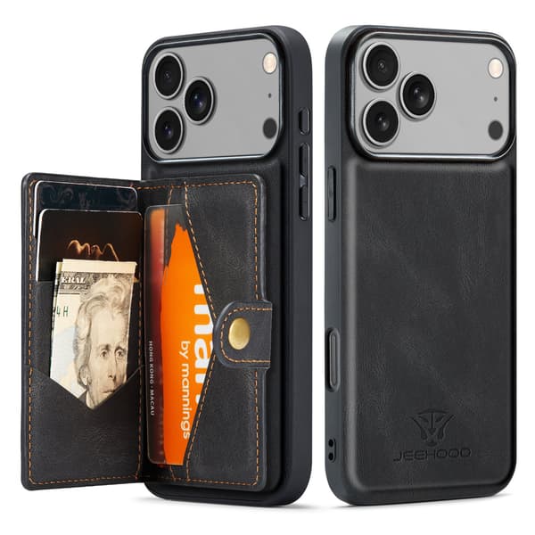 iPhone 17 Pro Plånboksskal  4 Kort + Sedlar