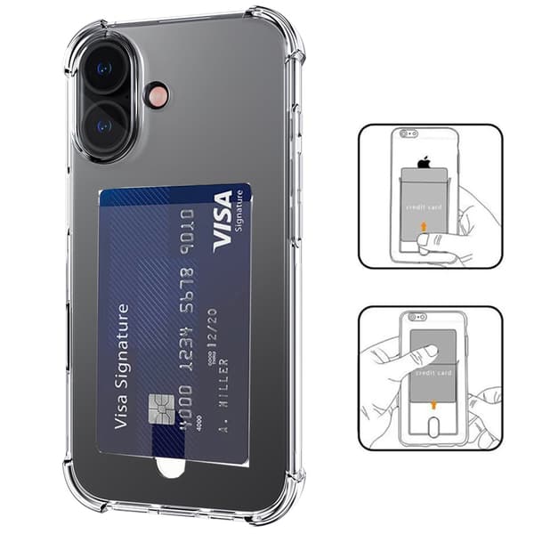 iPhone 17 TPU-skal  skydd & kortfack