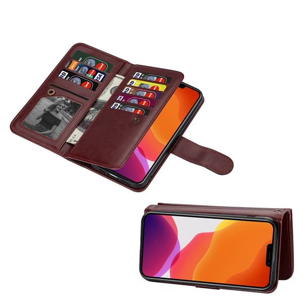 Leman Robust Elegant 9-Kort Plånboksfodral kompatibelt med iPhone 13