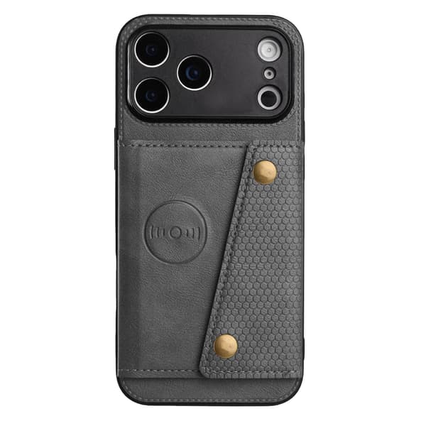 iPhone 17 Pro Max PU-Lädskal  Kortförvaring & Ställfunktion
