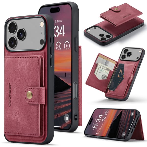 iPhone 17 Pro Plånboksskal  4 Kort + Sedlar