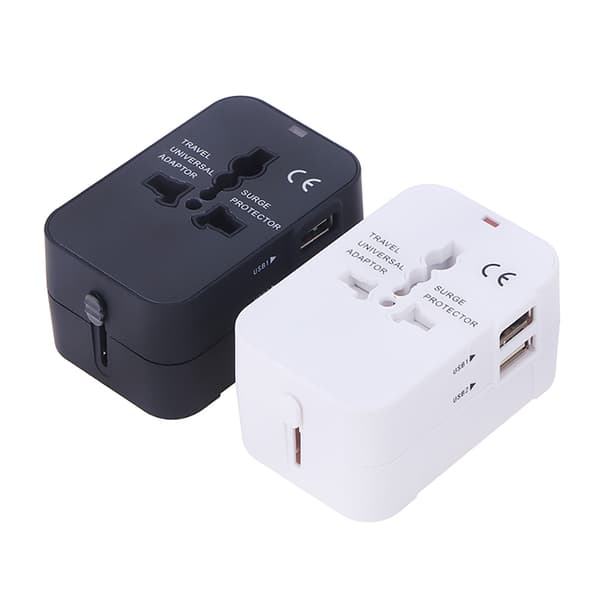 Universal 2st USB Reseadapter Väggadapter