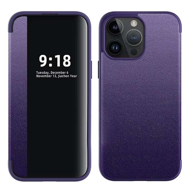 iPhone 13 Pro Max PU-läderfodral med smart funktion
