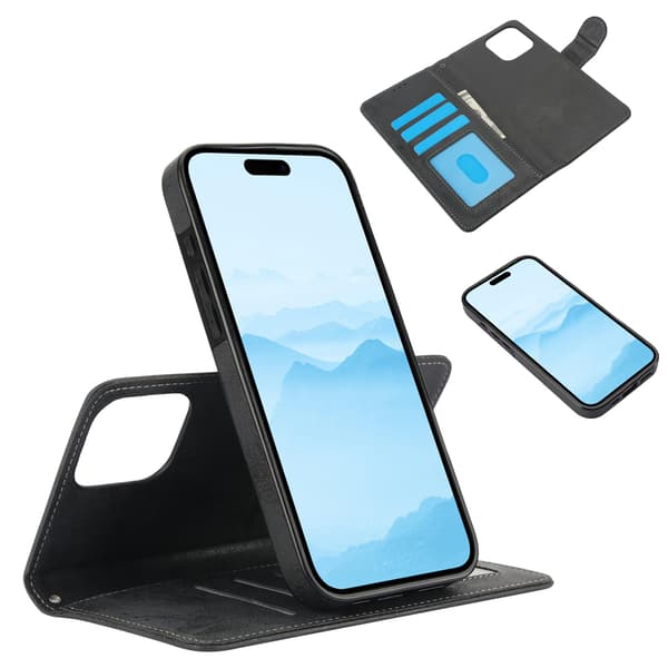 Plånboksfodral i Smart design med 3 kortfack för iPhone 16 Pro
