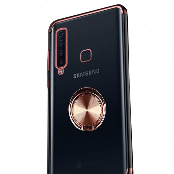 Samsung Galaxy A9 2018 - Effektfullt Silikonskal med Ringhållare