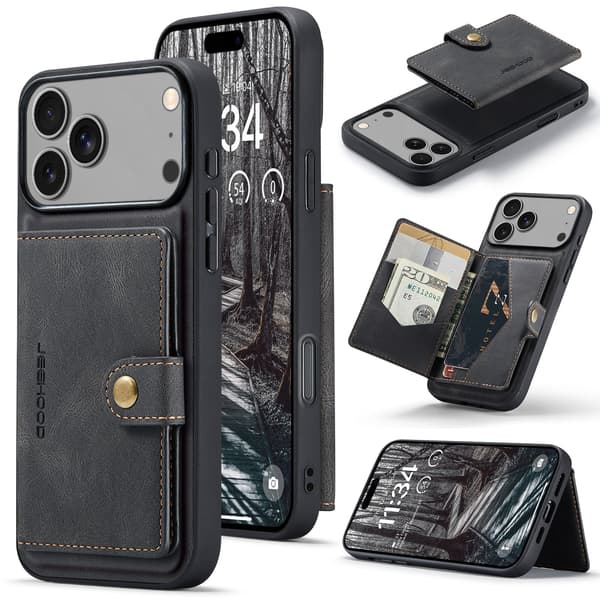 iPhone 17 Pro Plånboksskal  4 Kort + Sedlar