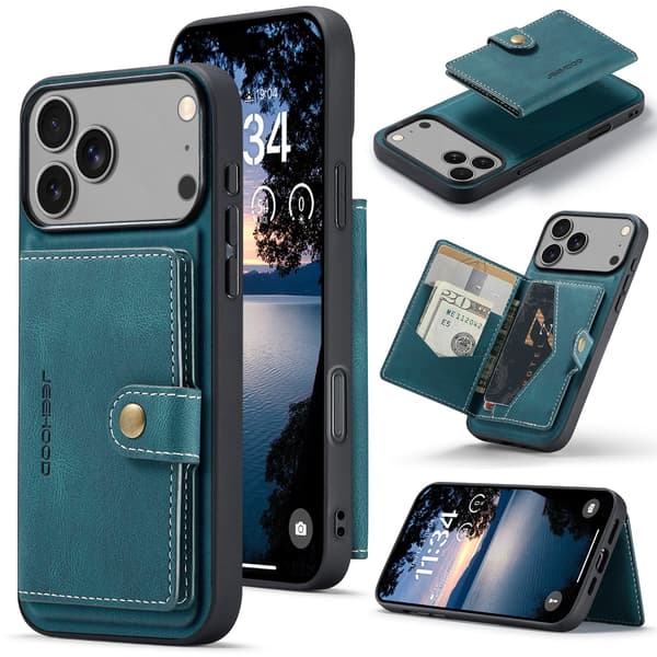 iPhone 17 Pro Plånboksskal  4 Kort + Sedlar