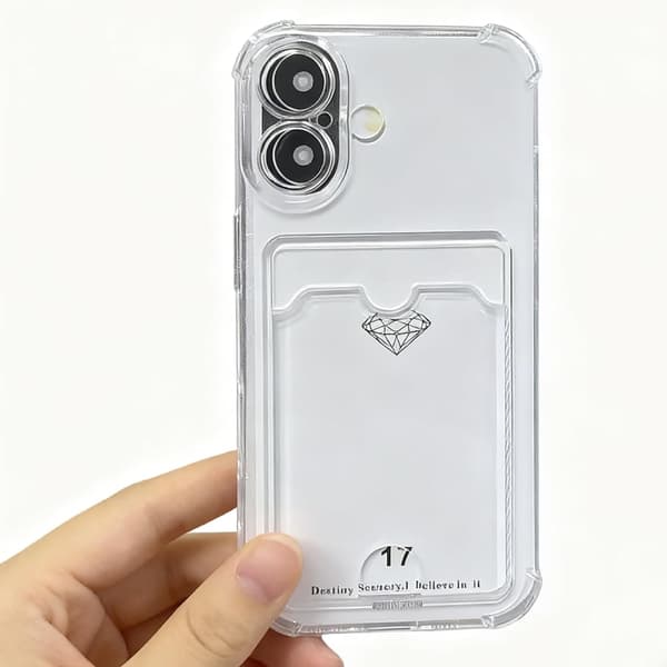 iPhone 17 TPU-skal  skydd & kortfack