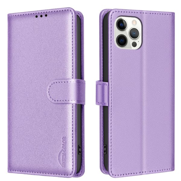 Plånboksfodral med RFID-blockering kompatibel med iPhone 16 Pro Max
