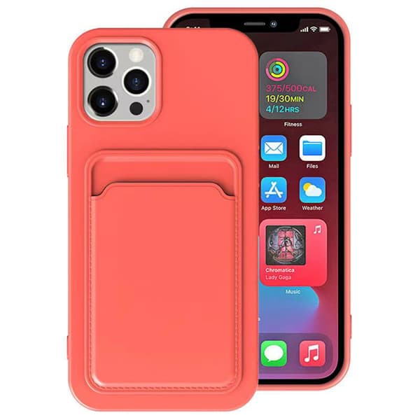 iPhone 13  robust silikonskal med kortfack.