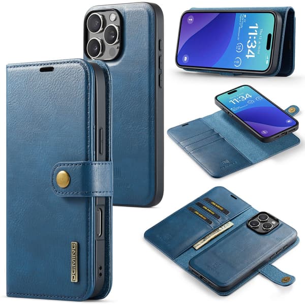 iPhone 12 Pro Max - Premium Läderfodral med Smart Design