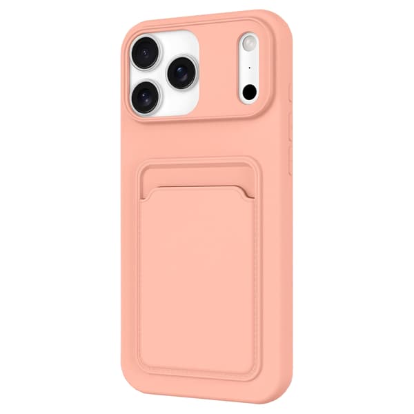 Silikonskal med slitstarkt kortfack för iPhone 17 Pro Max.