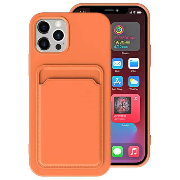 iPhone 13  robust silikonskal med kortfack.