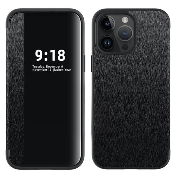 iPhone 12 Pro Max Skyddande Läderfodral  Smart Design