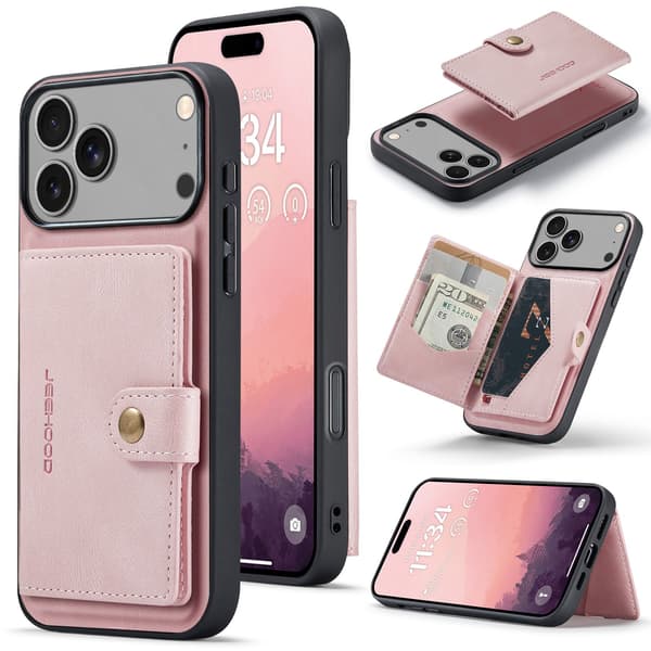 iPhone 17 Pro Plånboksskal  4 Kort + Sedlar