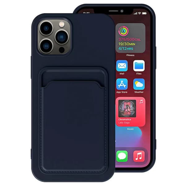 iPhone 13  robust silikonskal med kortfack.