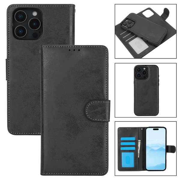 Plånboksfodral i Smart design med 3 kortfack för iPhone 16 Pro