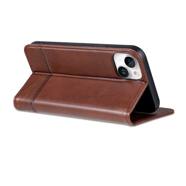 Yazunshi Plånboksfodral 3-kortfack i Läder för iPhone 15