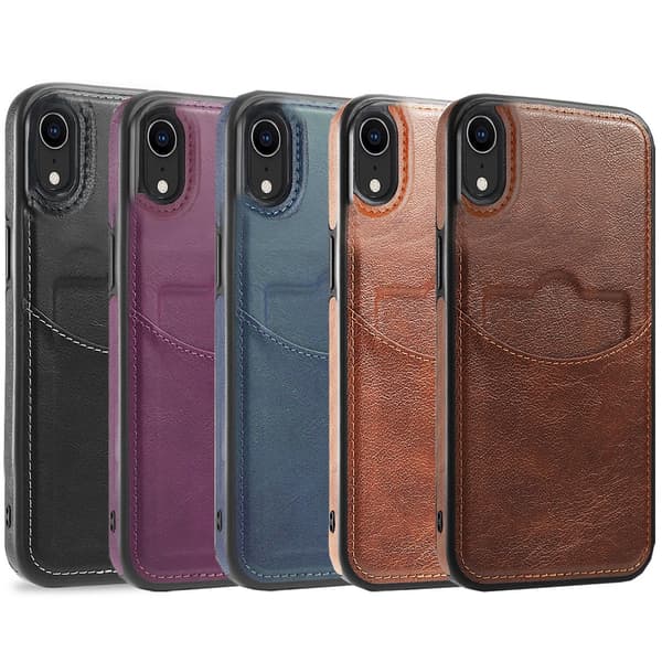 iPhone XR Leman Mobilskal med Kortförvaring
