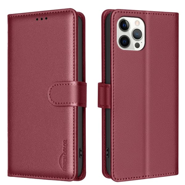 Plånboksfodral med RFID-blockering kompatibel med iPhone 16 Pro Max