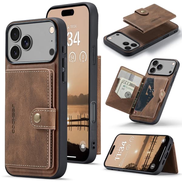 iPhone 17 Pro Plånboksskal  4 Kort + Sedlar
