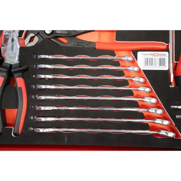 KS TOOLS Module - 2-Drawer Tool Set - 184 Pieces - For Tool Trolley - 714.0184