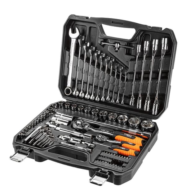 Socket Wrench Set 1/4 1/2 77 pcs CrV for Various Sizes