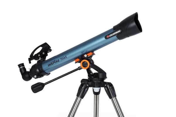 Celestron Inspire 70AZ Refractor Telescope 35x Black Blue