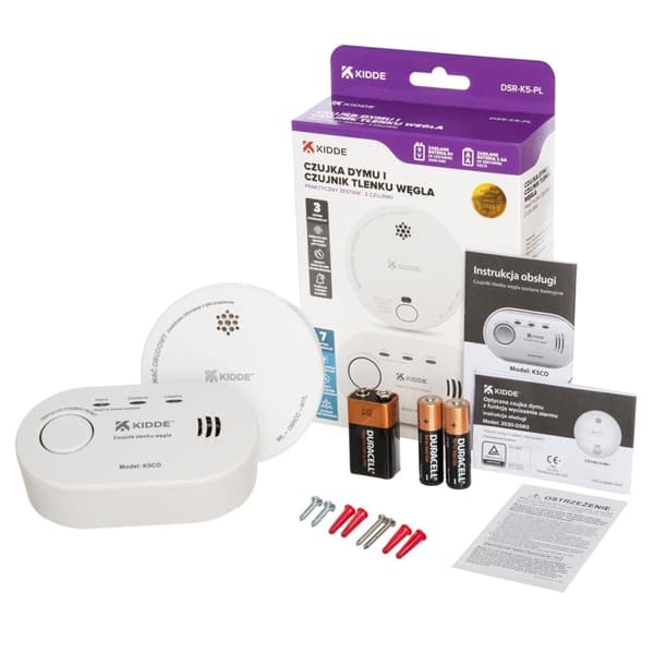 KIDDE Carbon Monoxide Detector K5CO + Smoke Detector 2030-DSR3