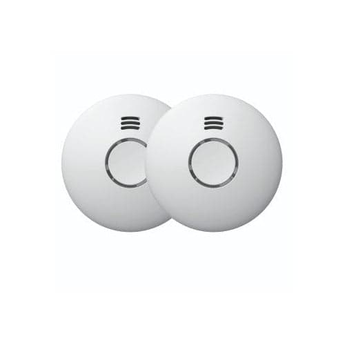 Profile Optical Smoke Detector 85dB Wireless Connectable Kit 2 Pieces