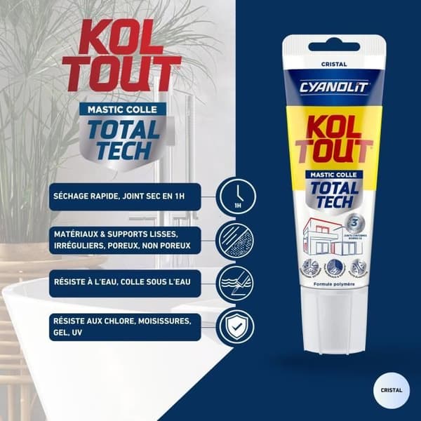 Cyanolit Total Tech Adhesive 125 ml - Crystal - Transparent and Versatile