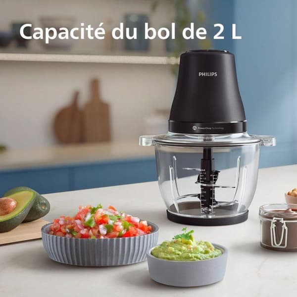 PHILIPS Electric Meat Grinder - HR1502/00 - 500W - 2 L - Black