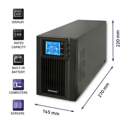 Qoltec UPS 800 Watt 1000 VA