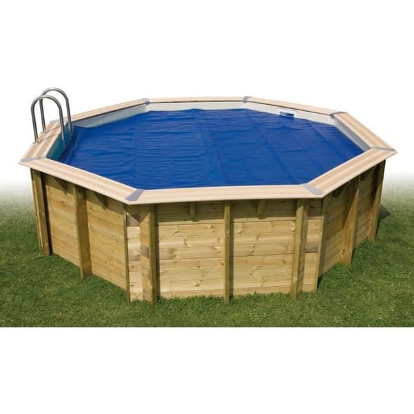 UBBINK Bubble Cover - Wooden Pool - Rectangular 350x650 - Blue - 400 Microns