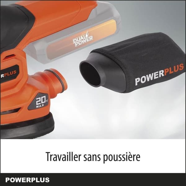 20V Cordless Multi-Function Sander - DUAL POWER POWDP50200 - Orange