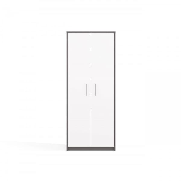 OLIV 2D Closed Shelving Unit Anthracite/White Set