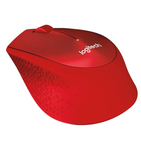 Logitech M330 Silent Plus - Wireless Optical Mouse - 2.4GHz - Red (910-004911)