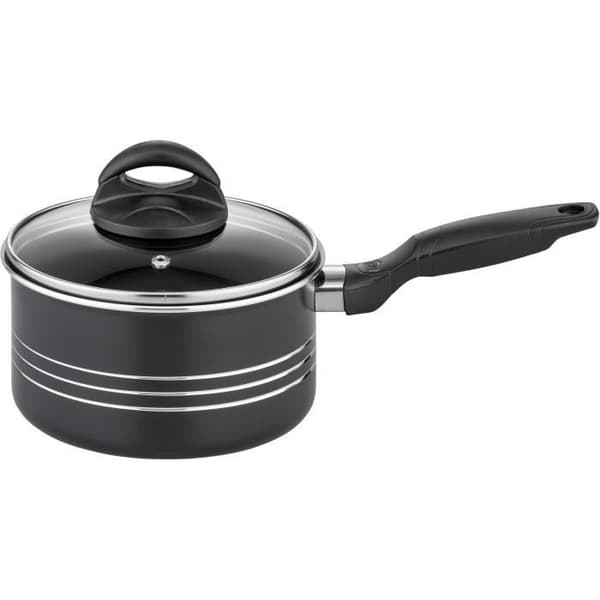 GSW MILANO NERO Cookware Set - 15 Pieces - Solid Aluminum - Induction Compatible - Black