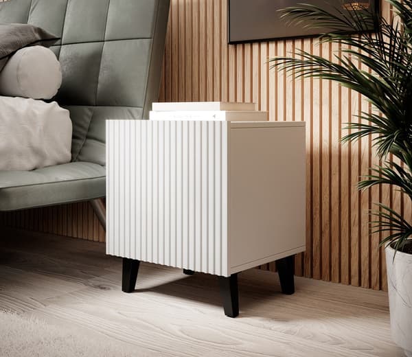 PAFOS Bedside Table 2 pcs. 45x40x51 cm White Matt