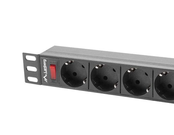 Lanberg 19" PDU Power Strip 1U 9x Schuko