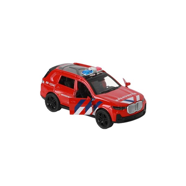 112 Pull-Back Fire Department SUV 1:36 - Die-Cast with Lights and Sound