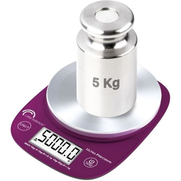LITTLE BALANCE Kitchen Scale - LB 5000 Pro - 5 kg Capacity - Ultra-Precise - USB