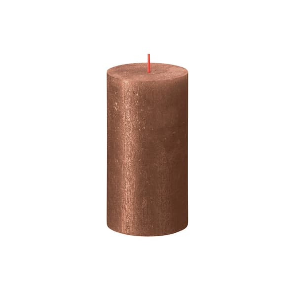 Bolsius Shimmer Pillar Candle Copper 13x6.8 cm