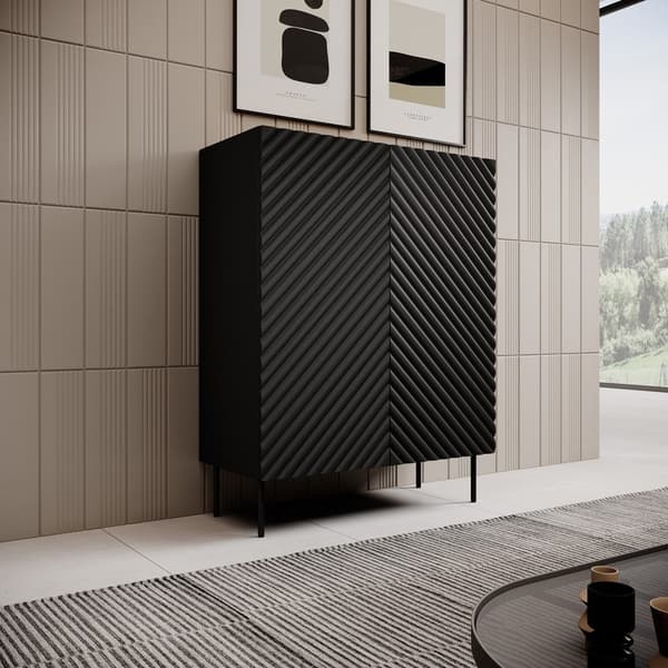 Bookcase ONDA 2D2SZ 98x45x127 cm Black
